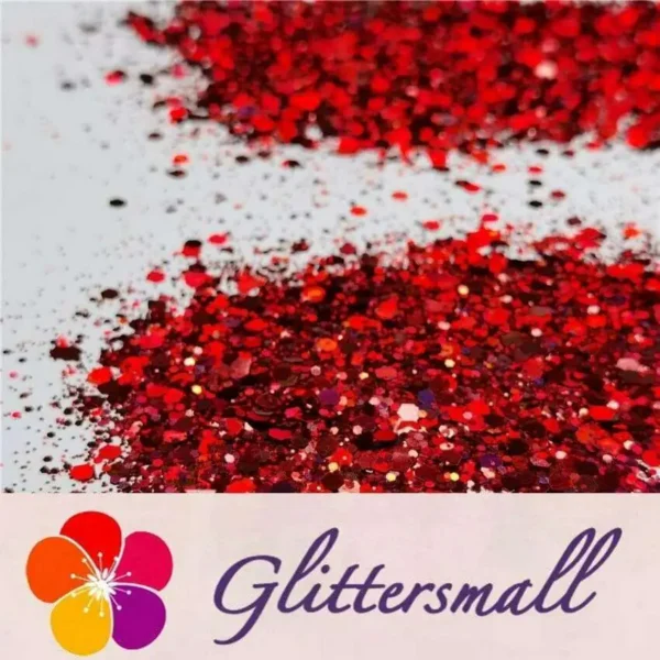 IMG_20200507_204035_59bf3601-7dae-4803-a37a-e284dd9401f4.webp General Mixed Holographic Red Glitter Hexagon Shaped LB0300