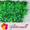 General Mixed Holographic Green Glitter Hexagon Shaped LB0600