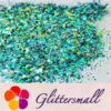 General Mixed Holographic Teal Green Glitter Hexagon Shaped LB0702