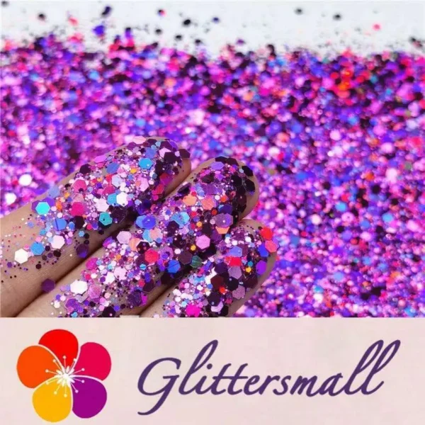 IMG_20200507_205316.webp General Mixed Holographic Purple Glitter Hexagon Shaped LB0800