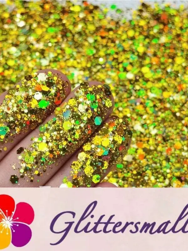 General Mixed Holographic Gold Glitter Hexagon Shaped LB0210