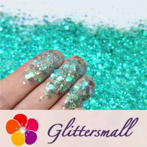 IMG_20200618_212325.webp General Mixed Iridescent Translucent Green Glitter C020