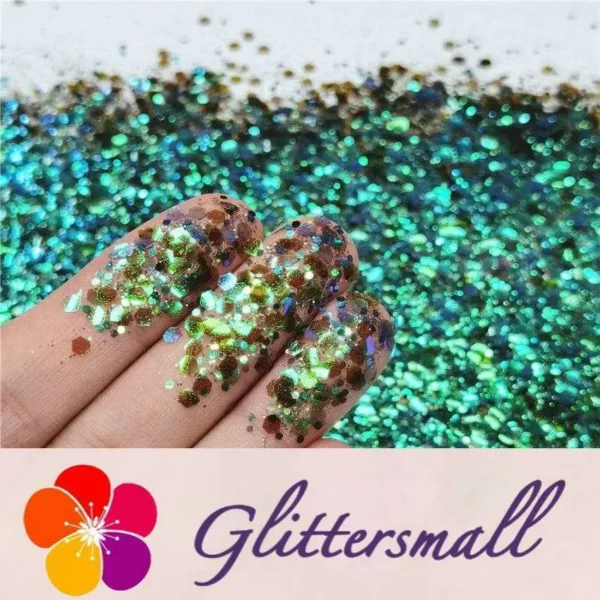 IMG_20200618_212658.webp General Mixed Iridescent Translucent Green Glitter C016