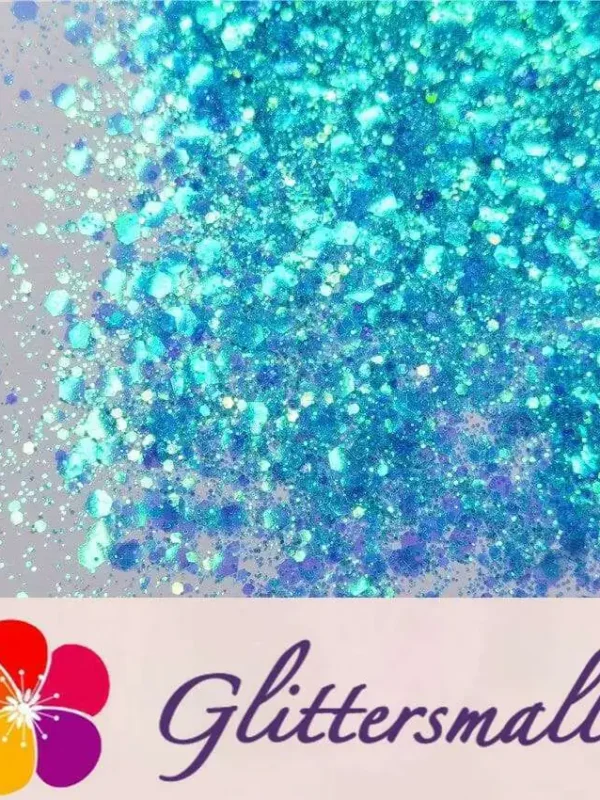 General Mixed Iridescent Translucent Blue Glitter C011