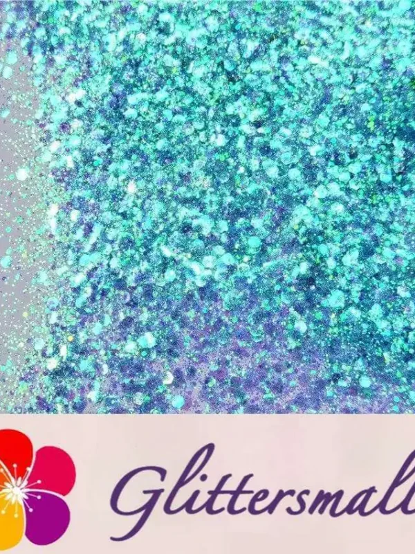 General Mixed Iridescent Translucent Blue Glitter C007