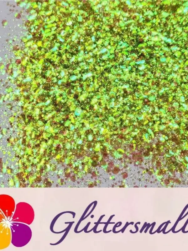 General Mixed Iridescent Translucent Green Glitter C010