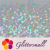 4mm Heart Shapes Rainbow Mixed Glitter C022R
