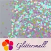 4mm Heart Shapes Rainbow Mixed Glitter C022R