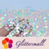 4mm Heart Shapes Rainbow Mixed Glitter C022R