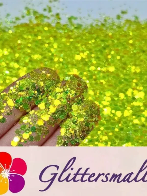 General Mixed Fluorescent Green High Brightness Glitter FC330