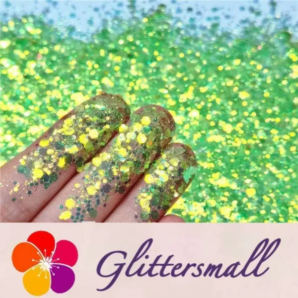 General Mixed Fluorescent Green High Brightness Glitter FC333A