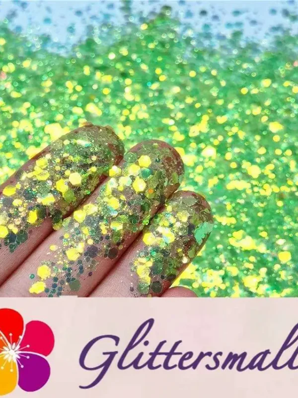 General Mixed Fluorescent Green High Brightness Glitter FC333A