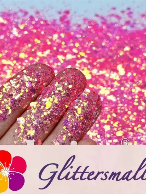 General Mixed Fluorescent Pink High Brightness Glitter FC339
