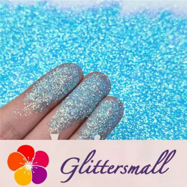0.3mm Fluorescent Blue High Brightness Iridescent Glitter FC337A