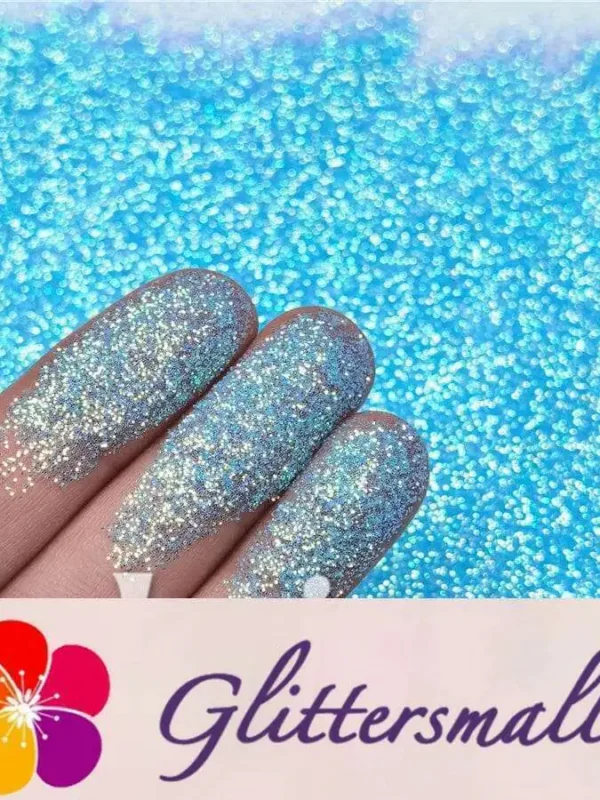 0.3mm Fluorescent Blue High Brightness Iridescent Glitter FC337A