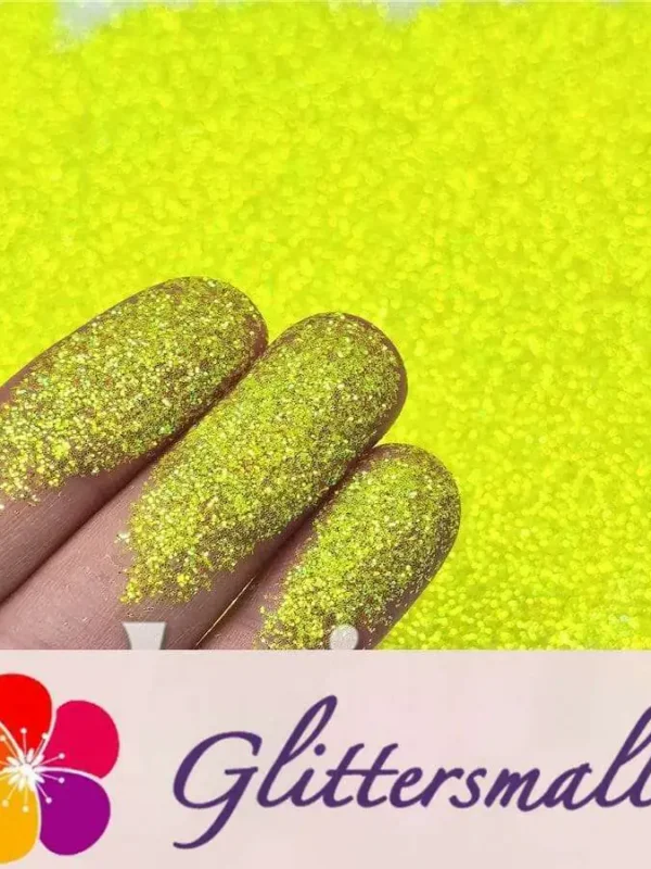 0.3mm Fluorescent Green High Brightness Iridescent Glitter FC330