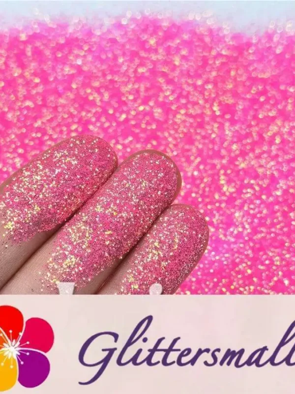 0.3mm Fluorescent Pink High Brightness Iridescent Glitter FC339