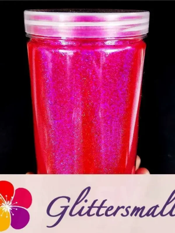 0.2mm Holographic Pigment Rose Red Glitter Cosmetic Grade SLG016-N
