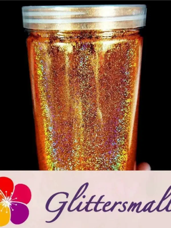 0.2mm Holographic Pigment Orange Gold Glitter Cosmetic Grade SLG014-N