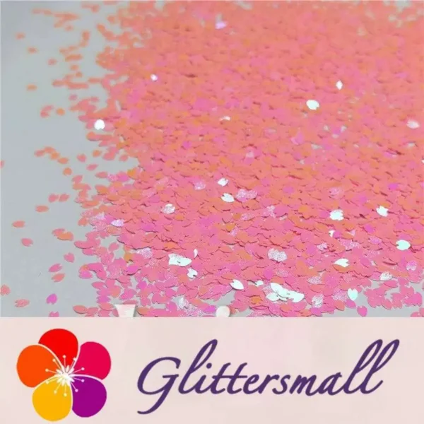 3mm Petals Shaped Iridescent Pink Glitter C018R