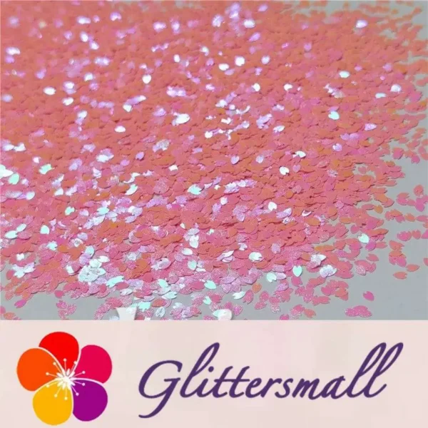 3mm Petals Shaped Iridescent Pink Glitter C018R