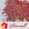 3/4/5mm Mixed Four Pointed Star Shapes Laser Hazy Pink Glitter LB0911