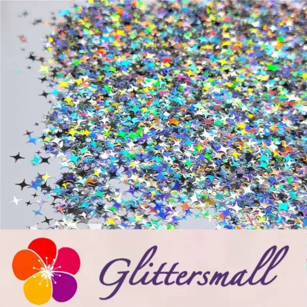 IMG_20200819_205859.webp 3/4/5mm Mixed Four Pointed Star Shapes Laser Silver Glitter LB0100