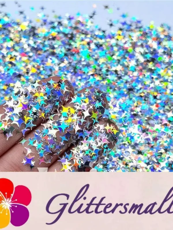 IMG_20200819_205939.webp 3/4/5mm Mixed Four Pointed Star Shapes Laser Silver Glitter LB0100