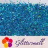 3/4/5mm Mixed Four Pointed Star Shapes Laser Sky Blue Glitter LB0700