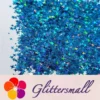 3/4/5mm Mixed Four Pointed Star Shapes Laser Sky Blue Glitter LB0700