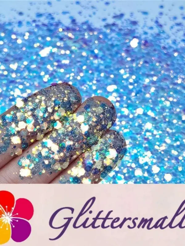 General Mixed High Brightness Ice Blue Glitter FC-F321R