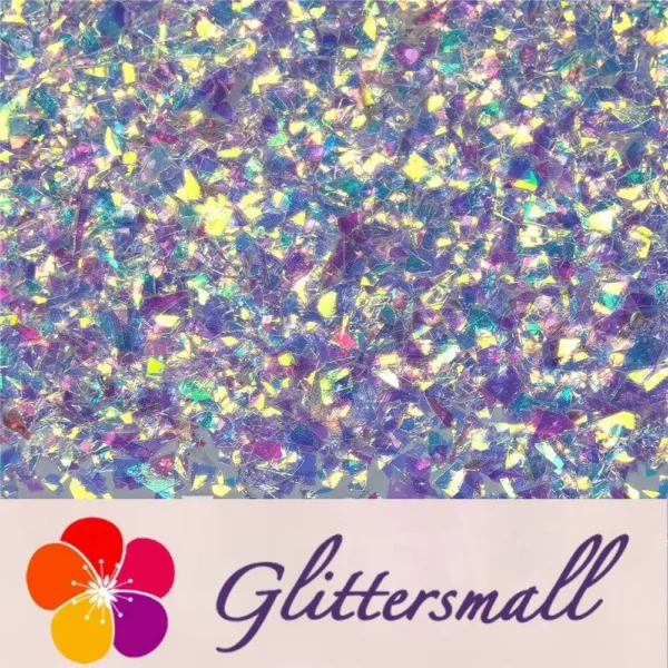 Iridescent Cellophane Glitter Flakes Shard C004 4x4