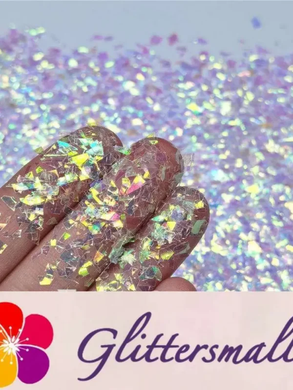 Iridescent Cellophane Glitter Flakes Shard C004 4x4
