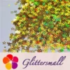 6mm Holographic Gold Hollow Out Star Shaped Glitter LB0210