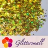 6mm Holographic Gold Hollow Out Star Shaped Glitter LB0210