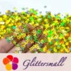 6mm Holographic Gold Hollow Out Star Shaped Glitter LB0210