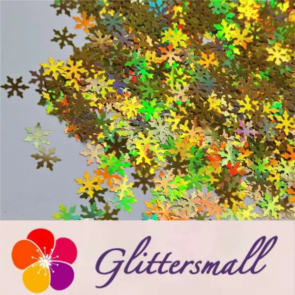IMG_20200926_193309.webp 9mm Snowflake Shaped Holographic Gold Glitter LB0210