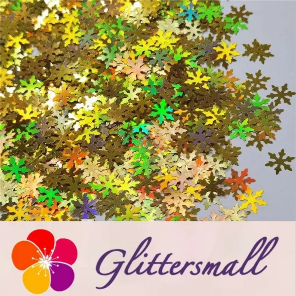 IMG_20200926_193319.webp 9mm Snowflake Shaped Holographic Gold Glitter LB0210