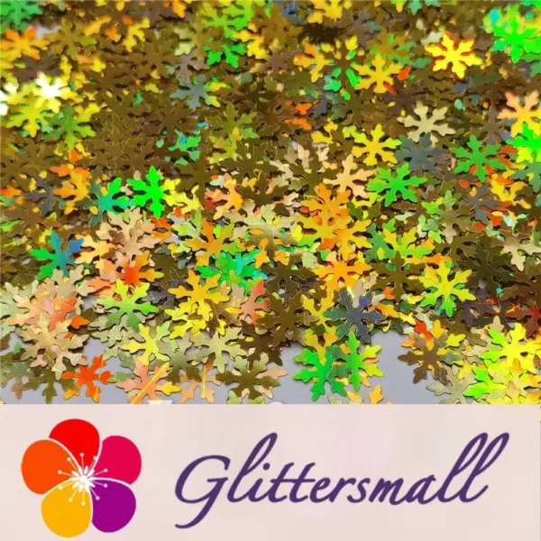 IMG_20200926_193341.webp 9mm Snowflake Shaped Holographic Gold Glitter LB0210
