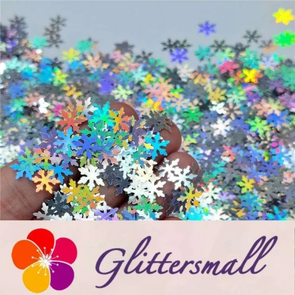 IMG_20200926_193819.webp 9mm Snowflake Shaped Holographic Silver Glitter LB0100
