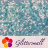 9mm Snowflake Shaped Iridescent Blue Translucent Glitter C021