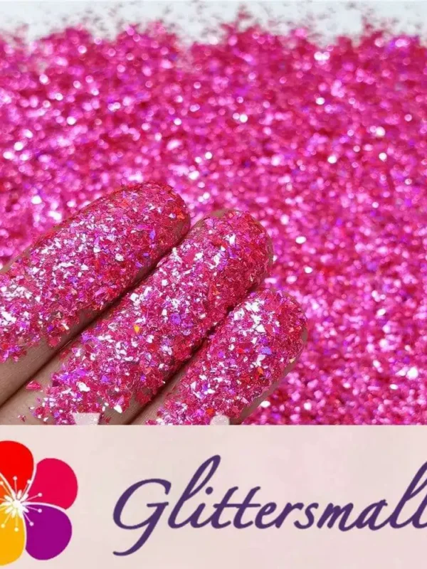 2x2 Glitter Holo Shards (Flakes) Holographic Pigment Rose Red Glitter SLG016-N