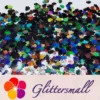 9mm Butterfly Shaped Holographic Black Glitter LB01000