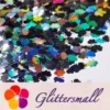 9mm Butterfly Shaped Holographic Black Glitter LB01000