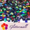9mm Butterfly Shaped Holographic Black Glitter LB01000