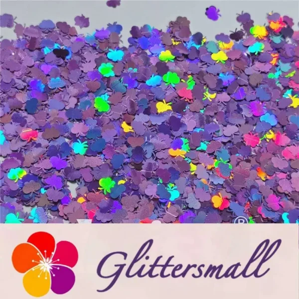 IMG_20201112_201404.webp 9mm Butterfly Shaped Holographic Light Purple Glitter LB0802