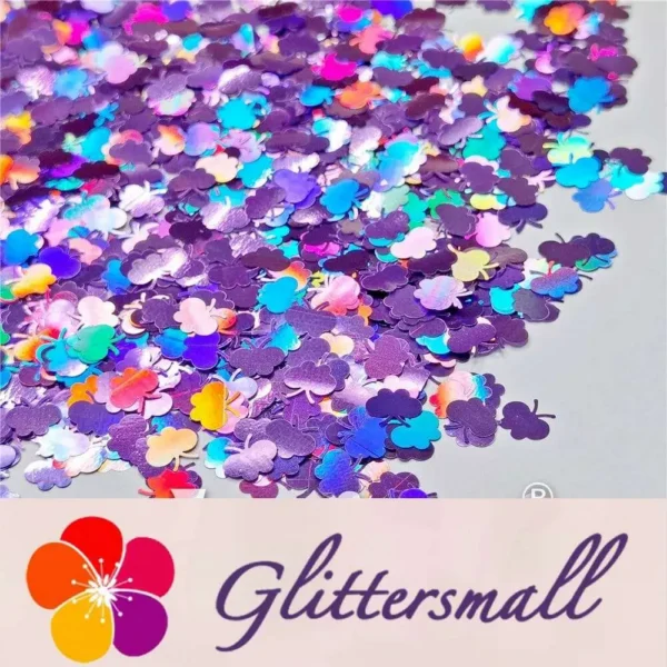 IMG_20201112_201426.webp 9mm Butterfly Shaped Holographic Light Purple Glitter LB0802