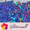 9mm Butterfly Shaped Holographic Sea Blue Glitter LB0709