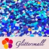 9mm Butterfly Shaped Holographic Sea Blue Glitter LB0709