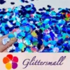 9mm Butterfly Shaped Holographic Sea Blue Glitter LB0709